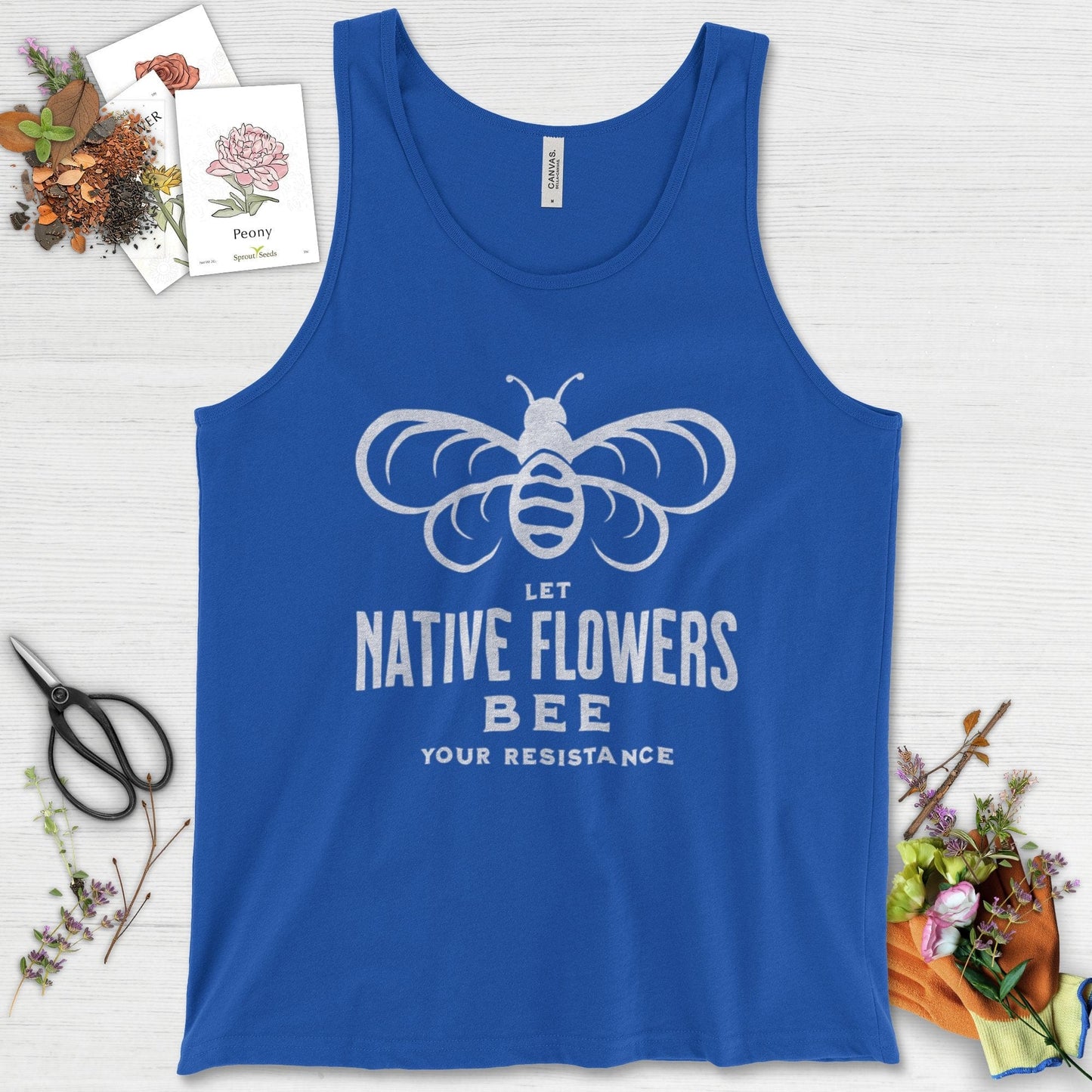 Native Flowers Your Resistance Tank Top True Royal / XS Physical Item