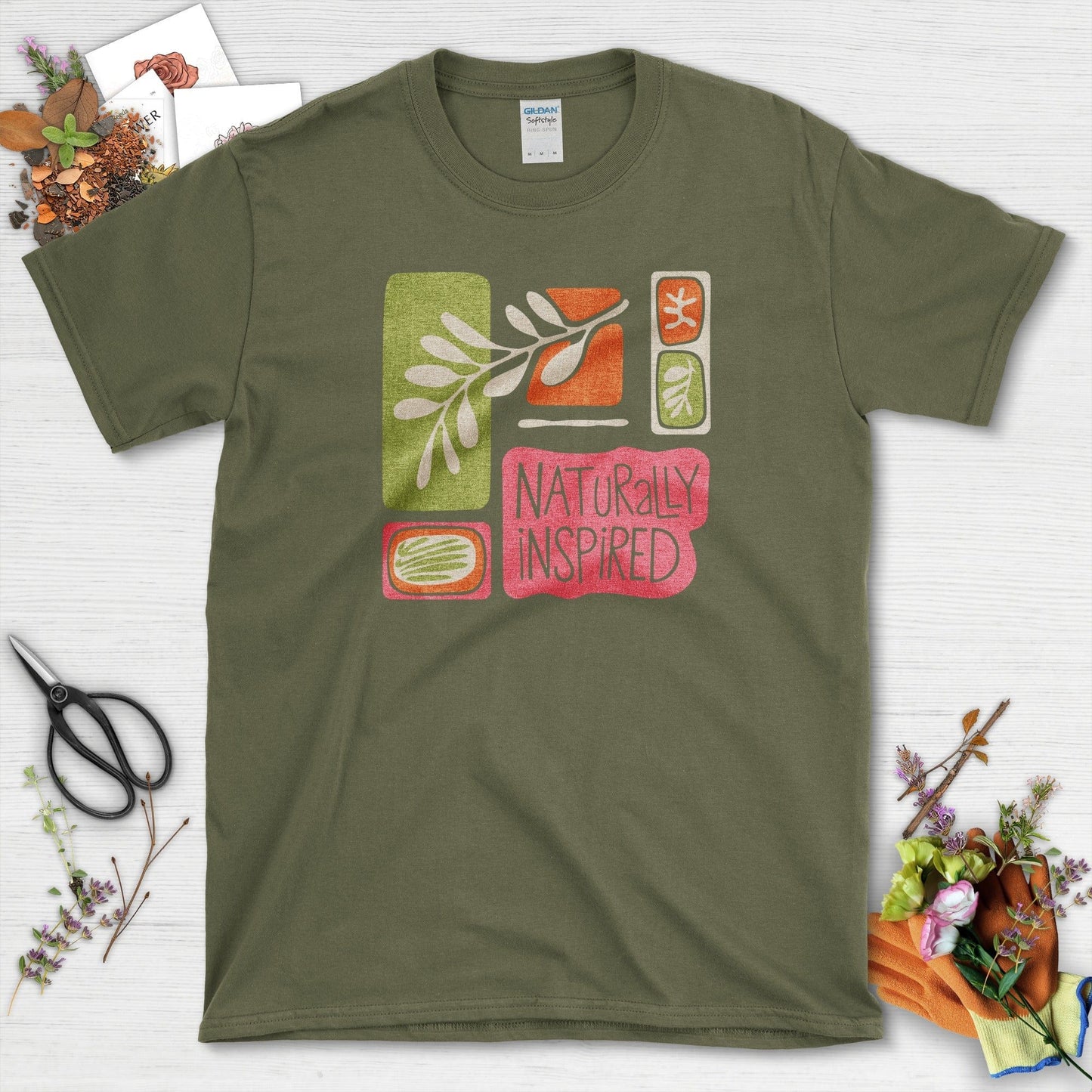 Naturally Inspired Garden T-Shirt Military Green / S T-Shirt