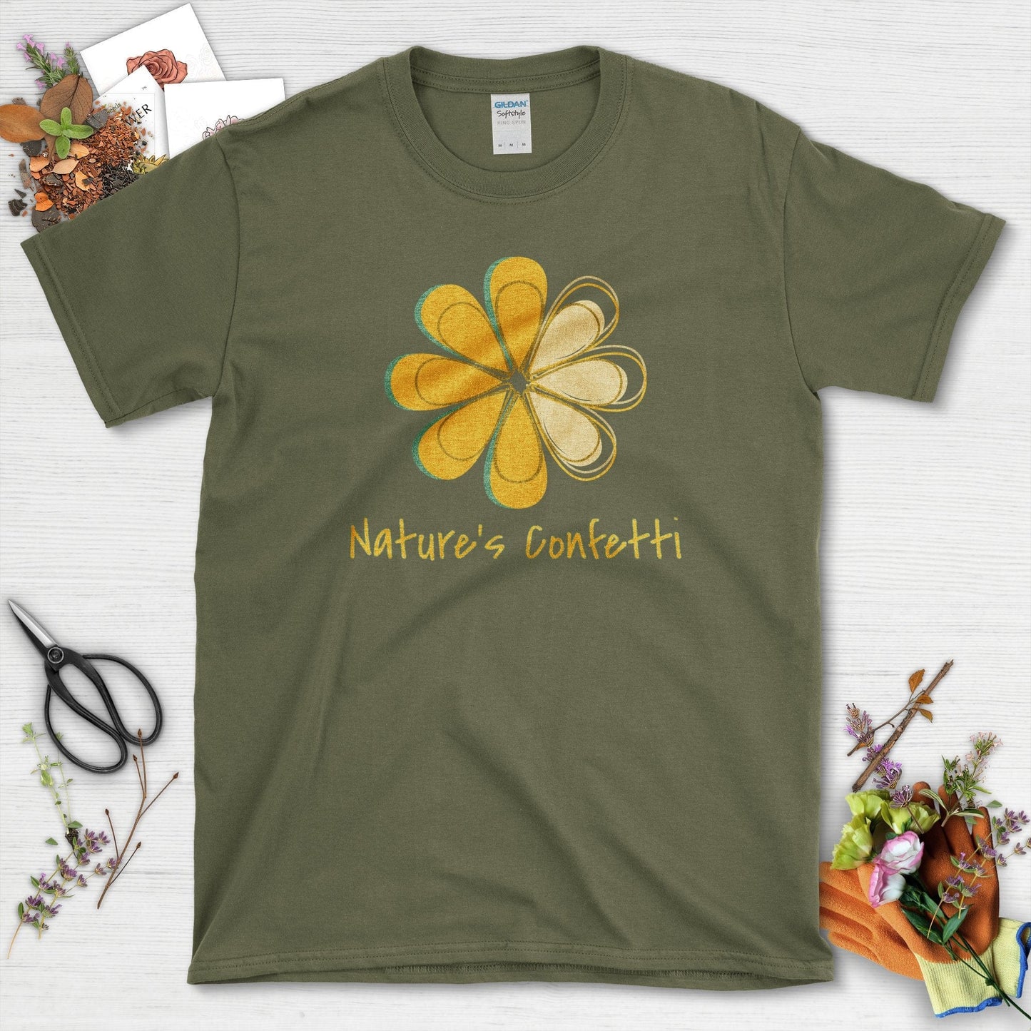 Nature's Confetti T-Shirt Military Green / S T-Shirt