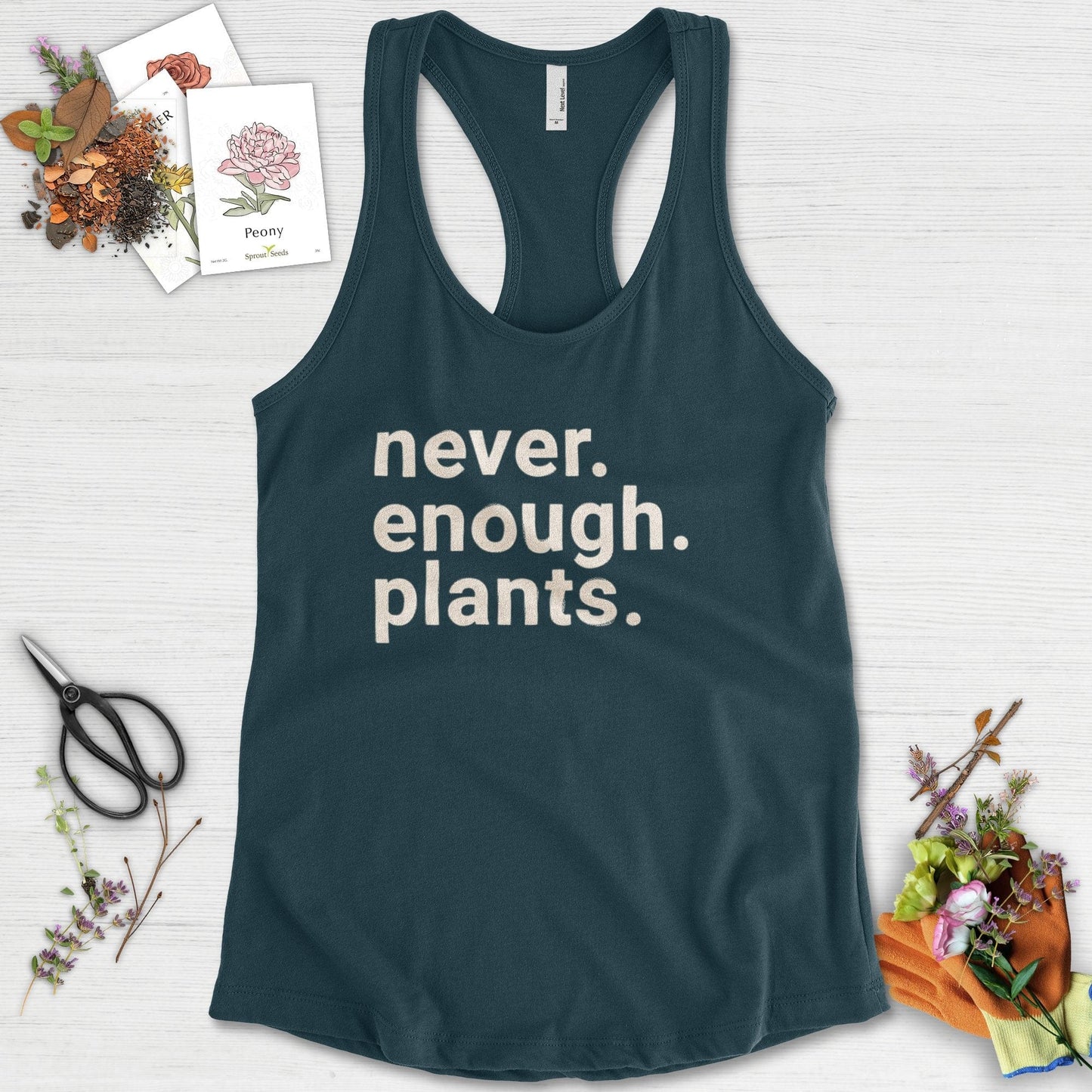 Never Enough Plants Racerback Racerback / XS / Midnight Navy Physical Item