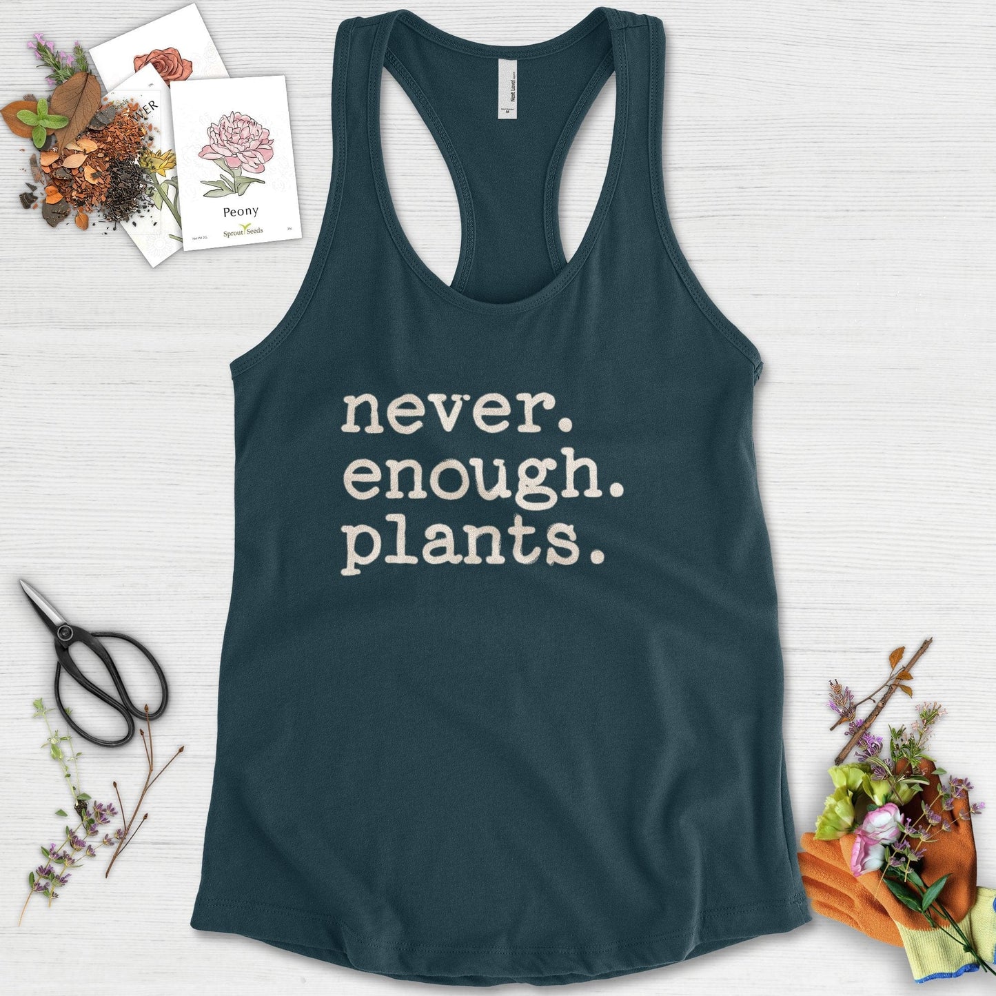 Never Enough Plants Racerback Racerback / XS / Midnight Navy Physical Item