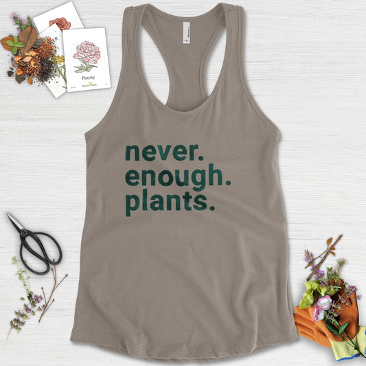 Never Enough Plants Racerback Racerback / XS / Warm Grey Physical Item
