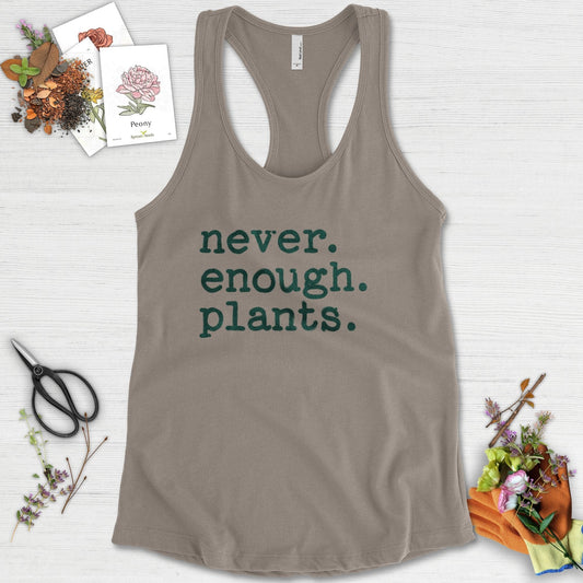 Never Enough Plants Racerback Racerback / XS / Warm Grey Physical Item