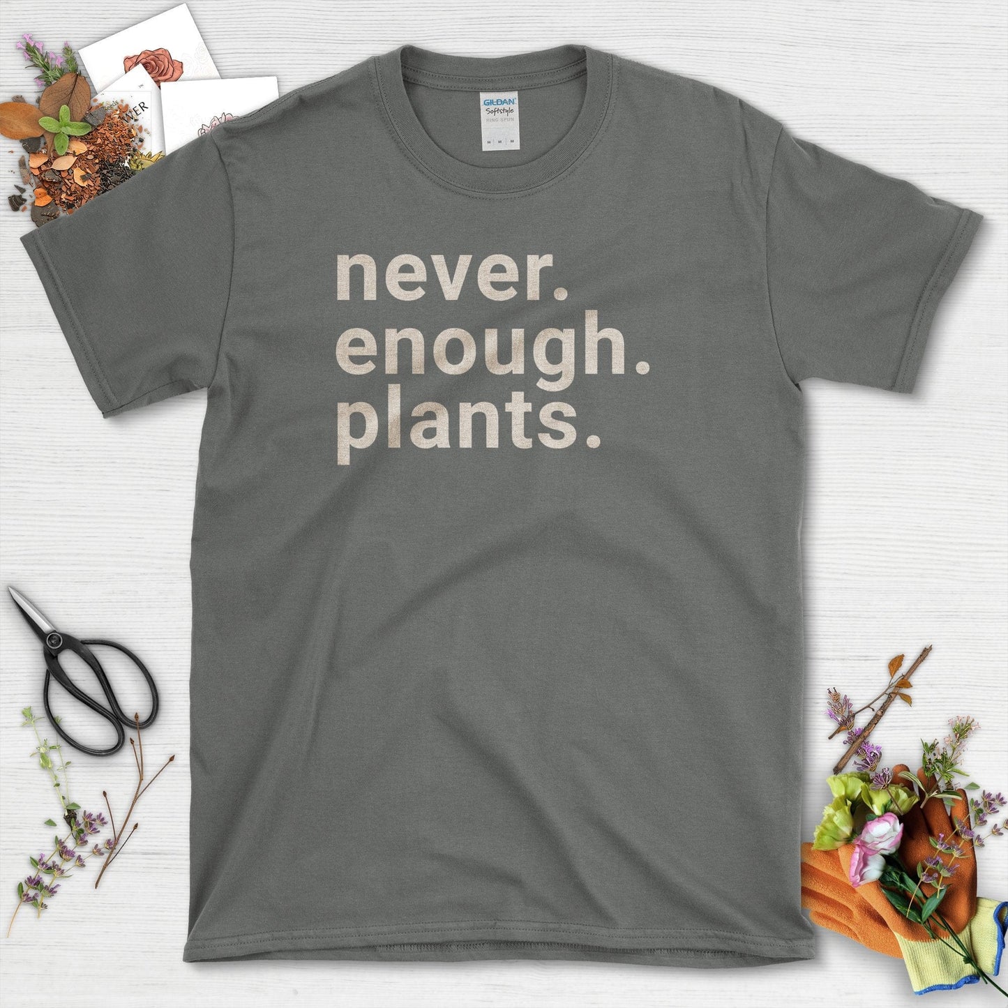Never Enough Plants T-Shirt Charcoal / S T-Shirt
