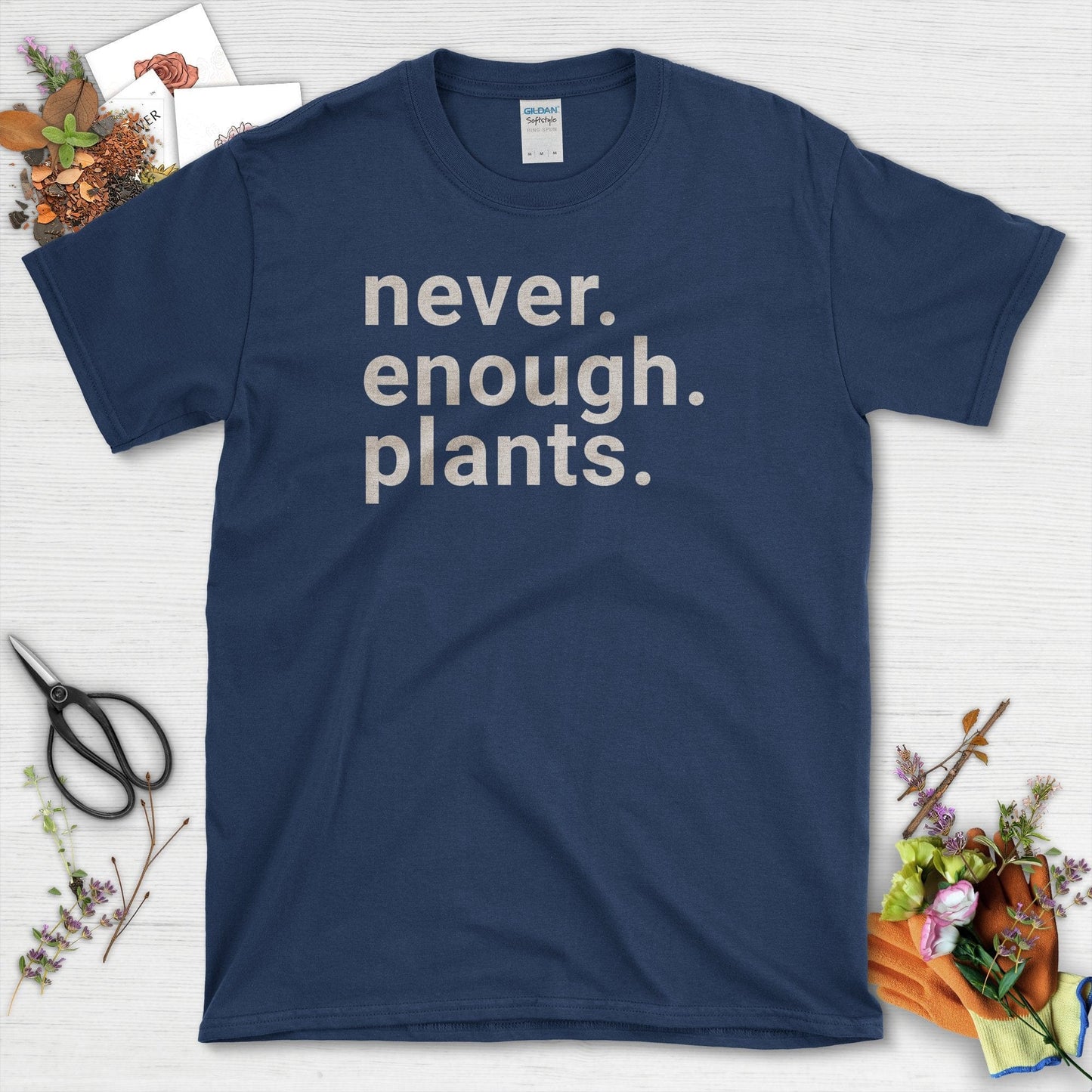 Never Enough Plants T-Shirt Navy / S T-Shirt