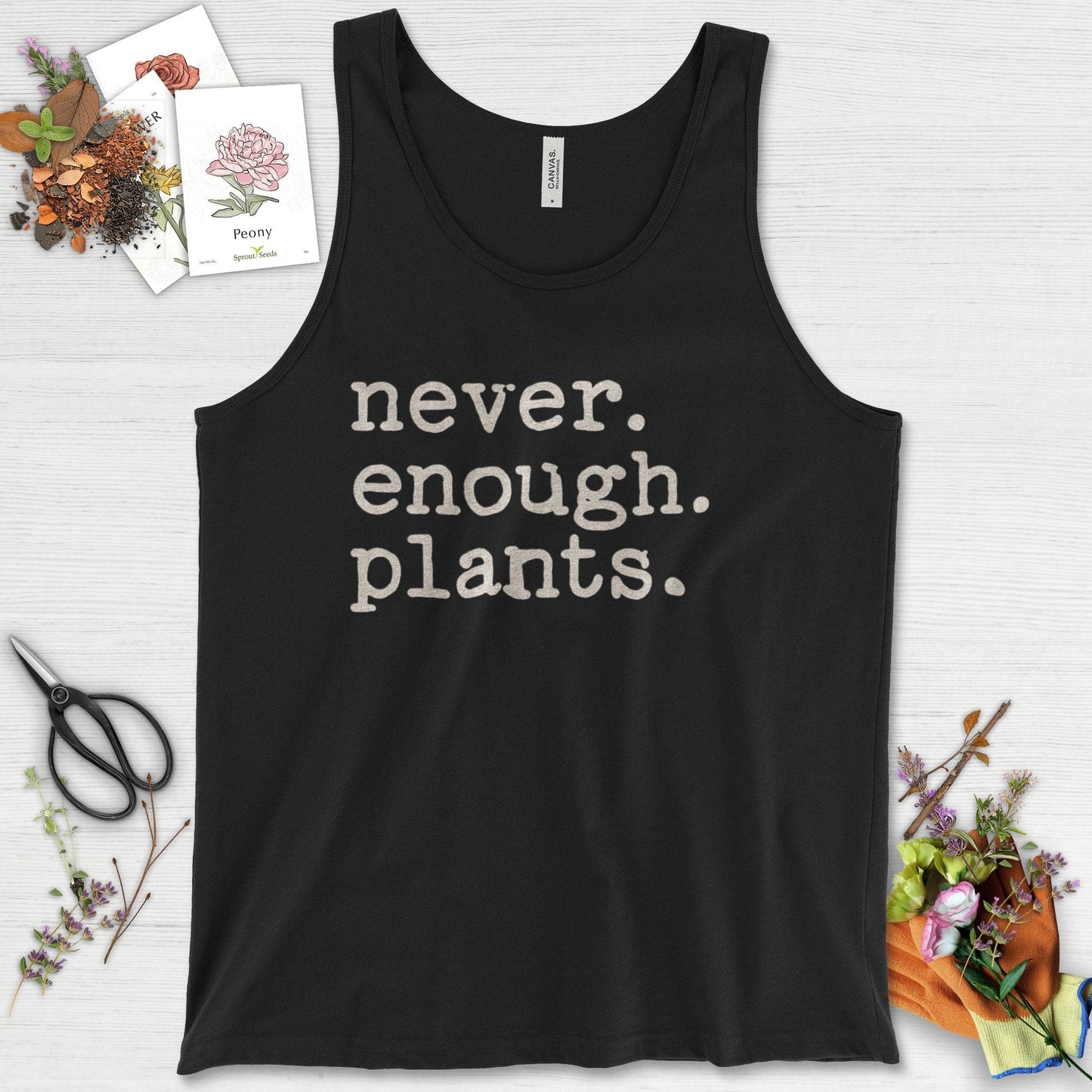 Never Enough Plants Tank Top Black / XS Physical Item