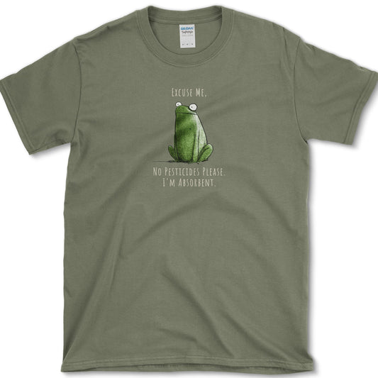 No Pesticides Please T-Shirt Military Green / S Essential Tees