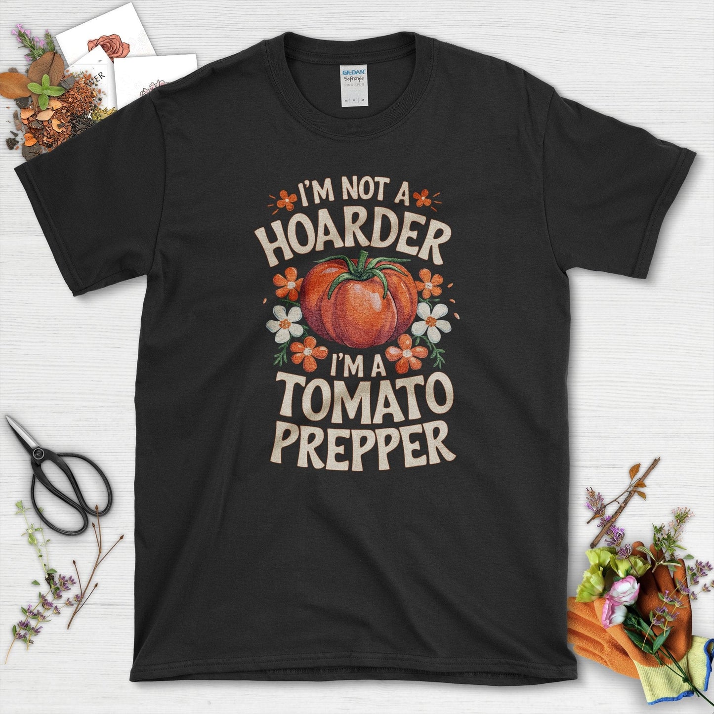 Not A Hoarder Tomato Prepper T-Shirt Black / S T-Shirt
