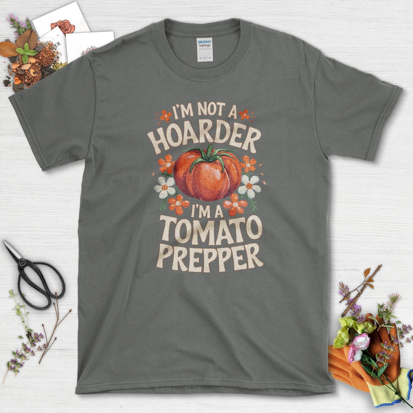 Not A Hoarder Tomato Prepper T-Shirt Charcoal / S T-Shirt