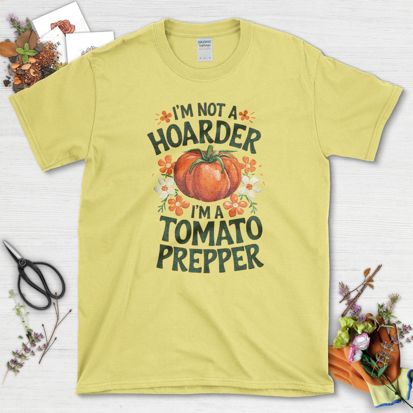 Not A Hoarder Tomato Prepper T-Shirt Cornsilk / S T-Shirt