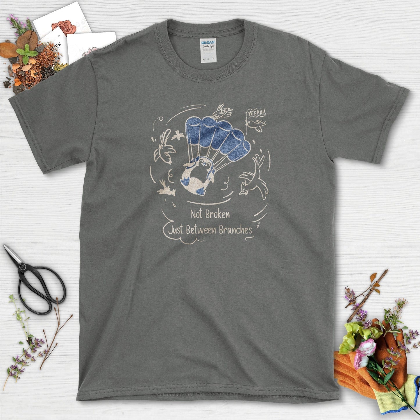 Not Broken Between Branches T-Shirt Charcoal / S T-Shirt