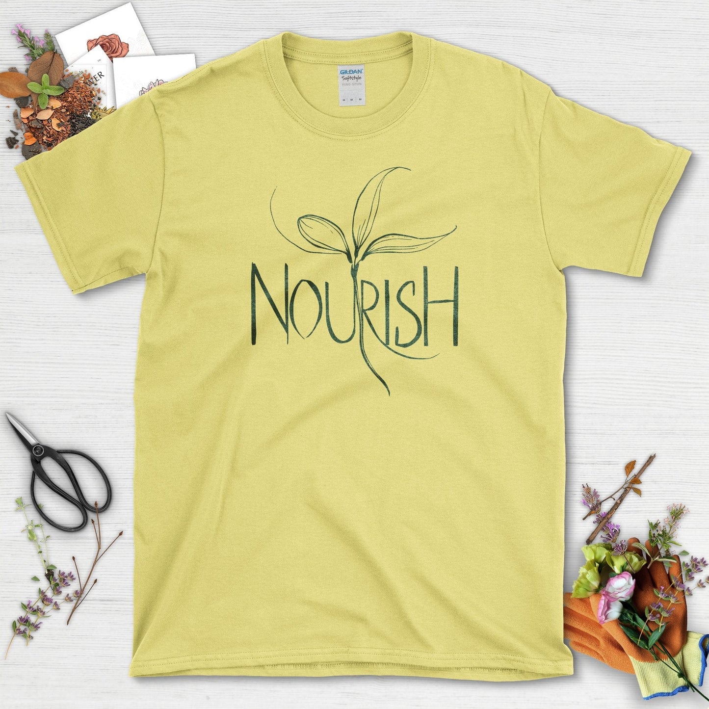 Nourish Garden-Inspired T-Shirt Cornsilk / S T-Shirt