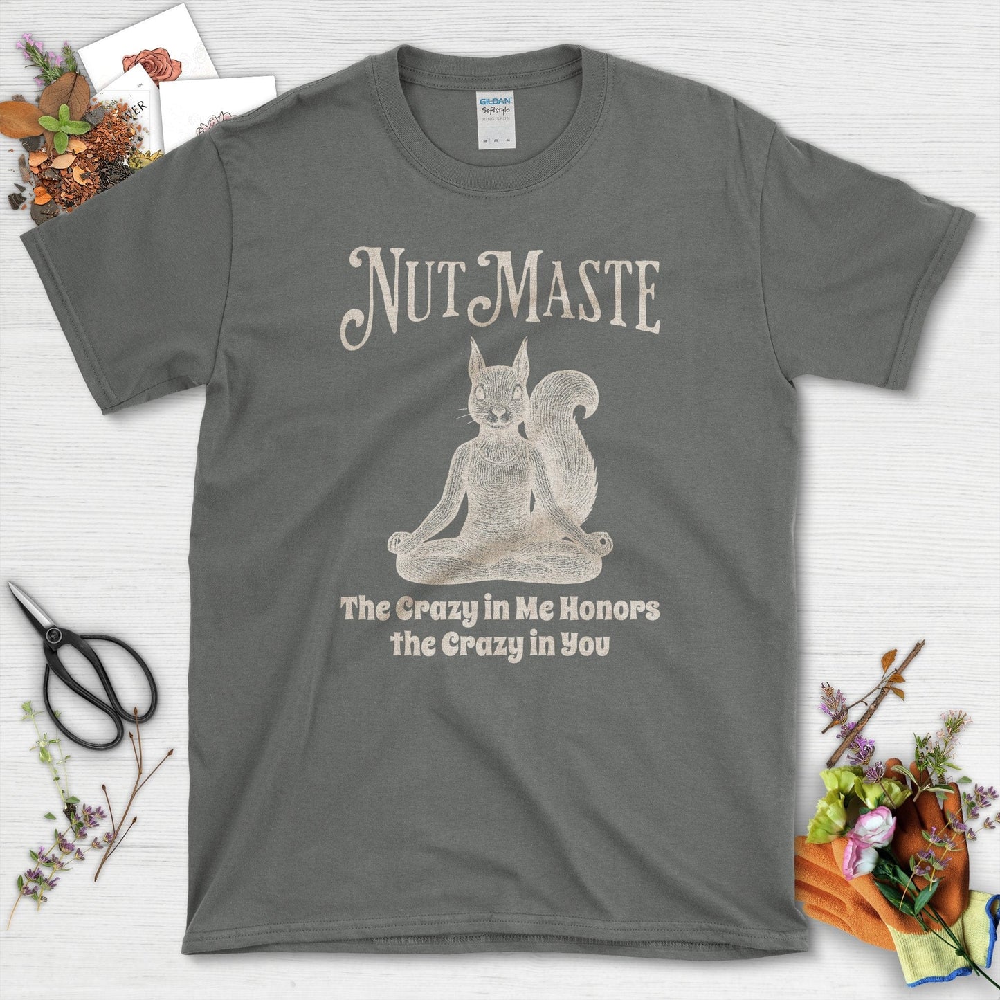 Nut Maste Meditation T-Shirt Charcoal / S Physical Item