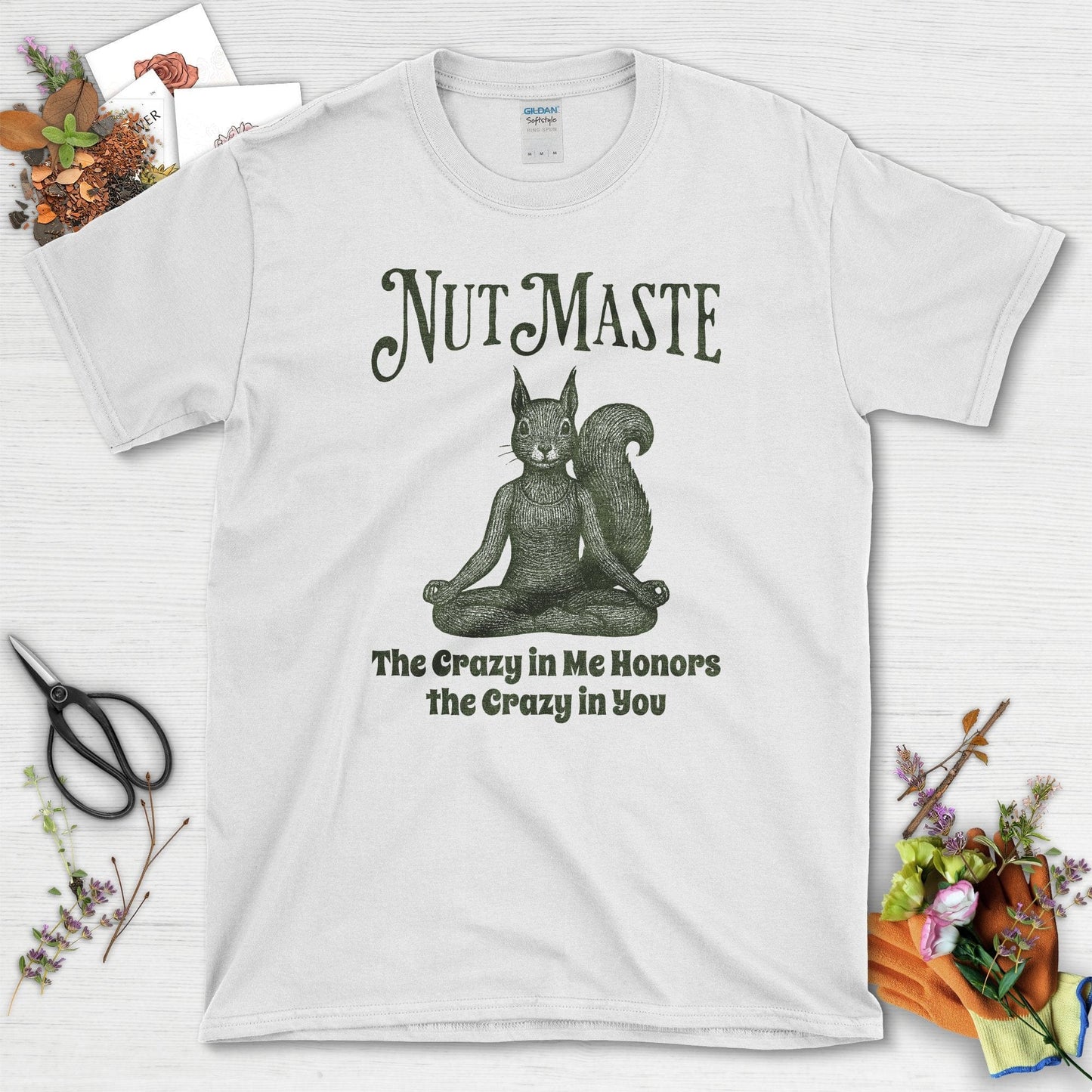 Nut Maste Meditation T-Shirt White / S Physical Item
