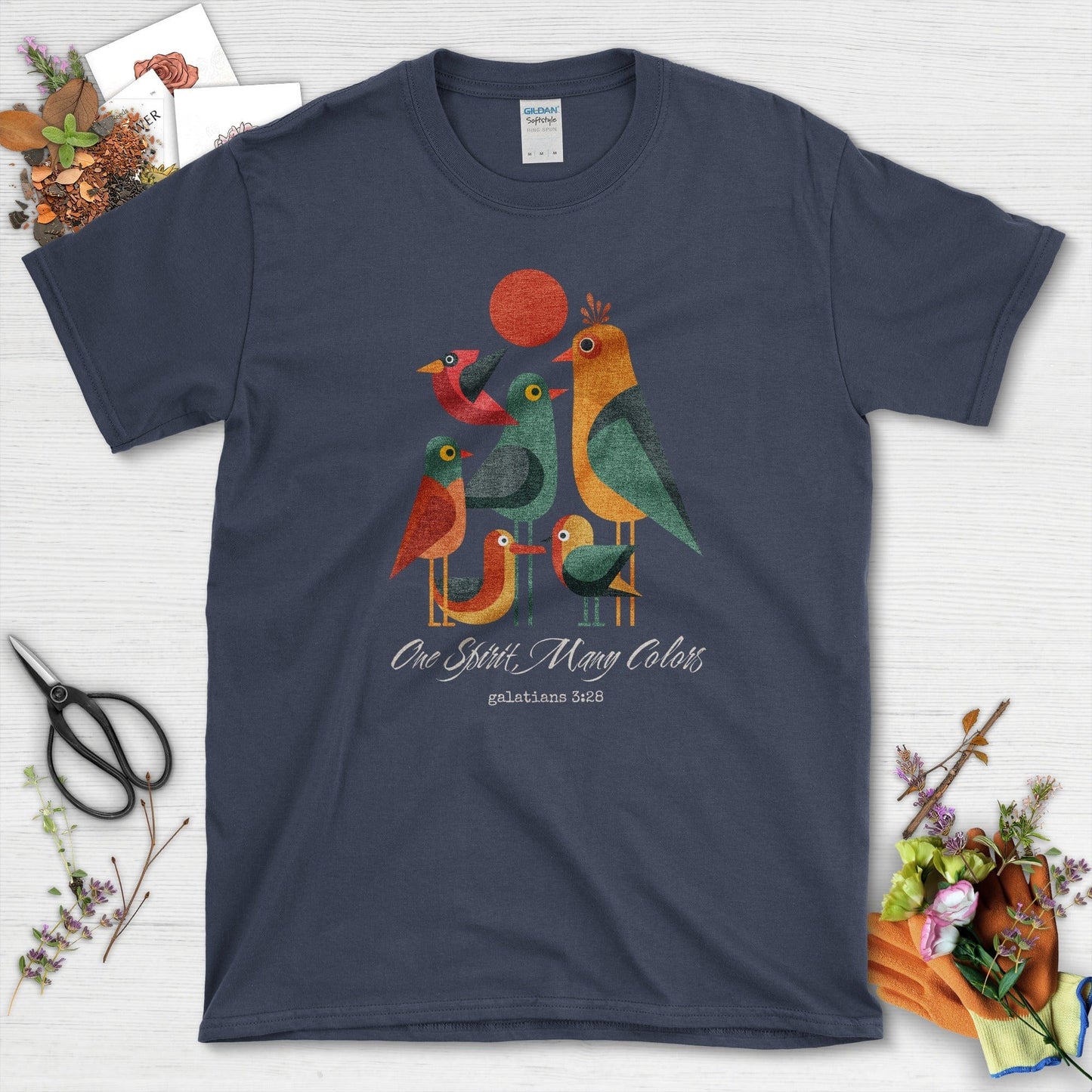 One Spirit Many Colors T-Shirt Essential Tees / S / Navy Physical Item
