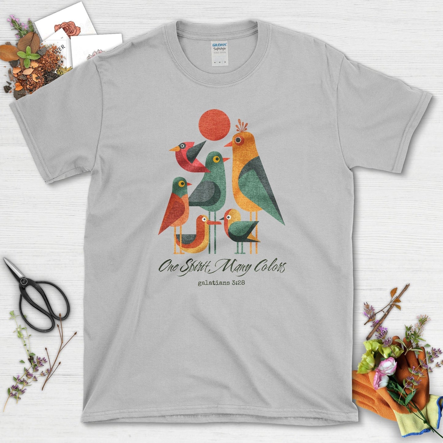 One Spirit Many Colors T-Shirt Essential Tees / S / Sport Grey Physical Item