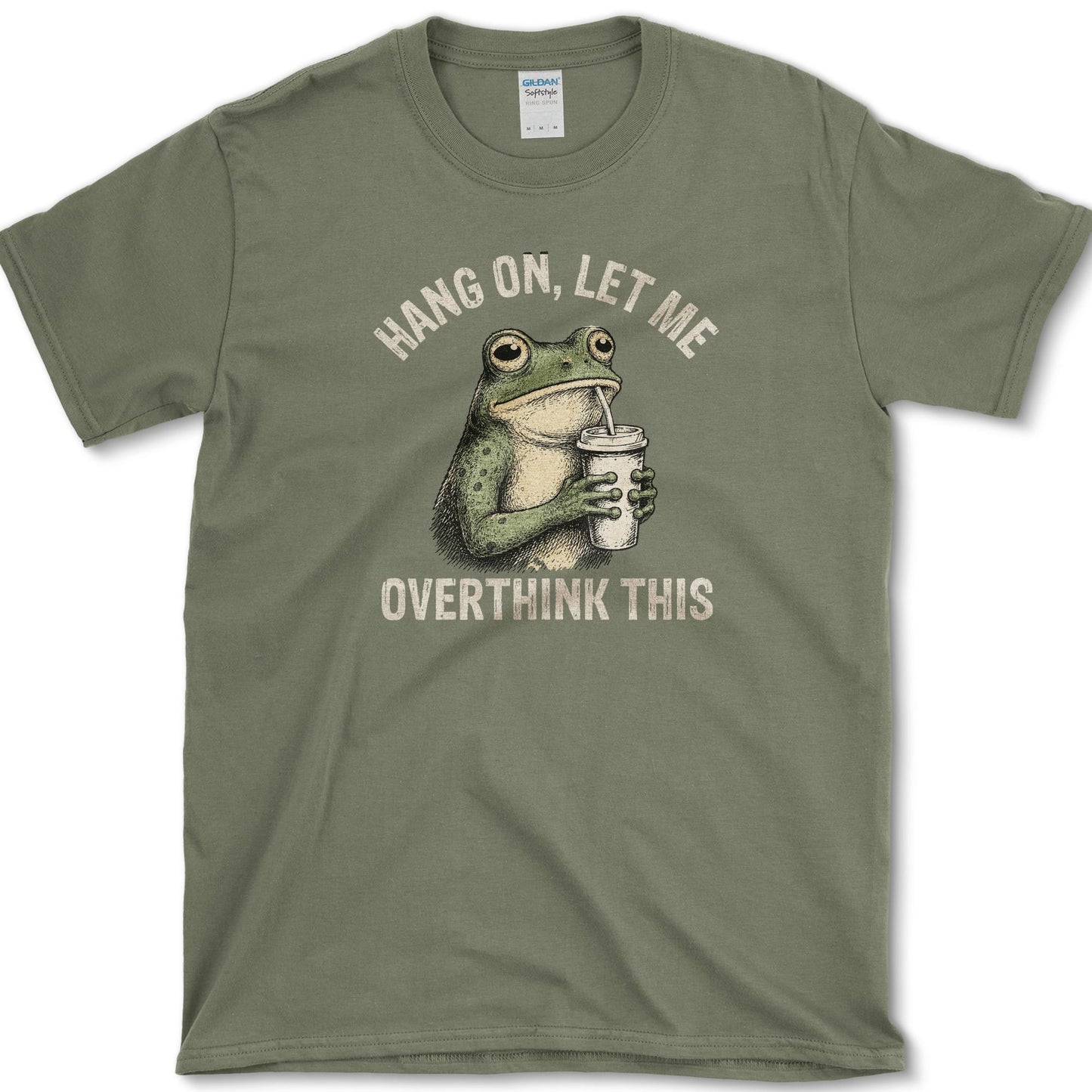 Overthink This artwork featuring raccoon and backyard wildlife on a t-shirt