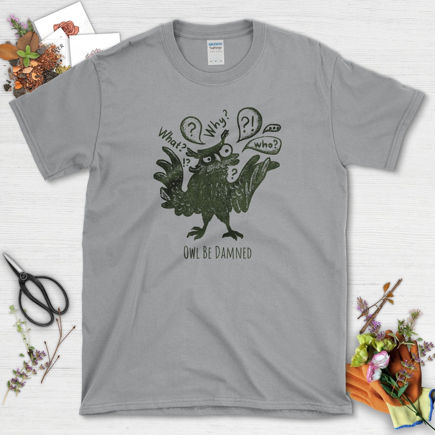 Owl Be Damned T-Shirt T-Shirts / S / Sport Grey Physical Item