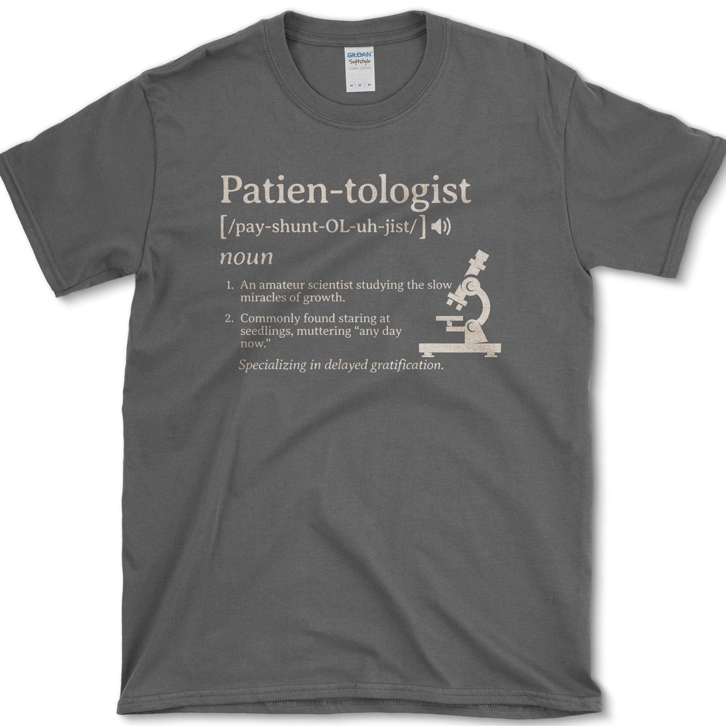 Patien-tologist T-Shirt Essential Tees / S / Dark Heather Physical Item
