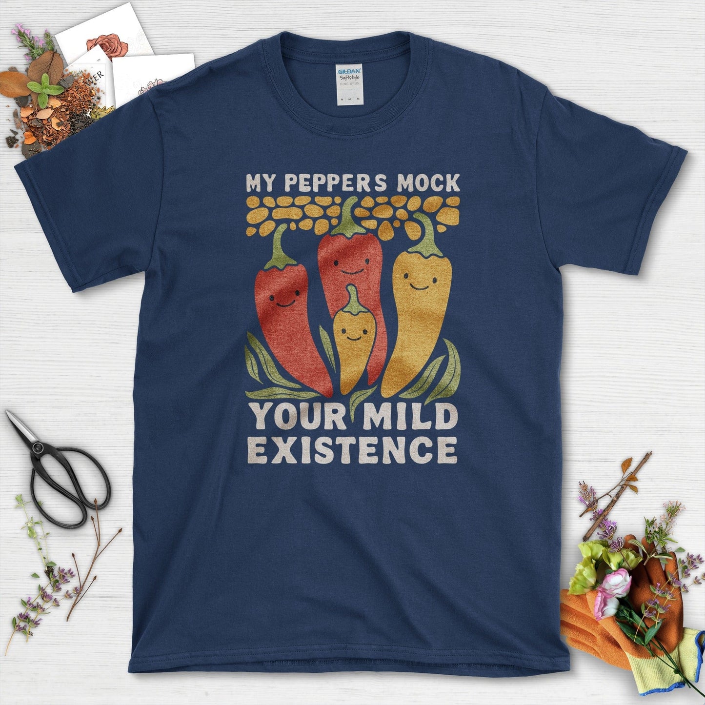 Peppers Mock Existence T-Shirt Navy / M Physical Item