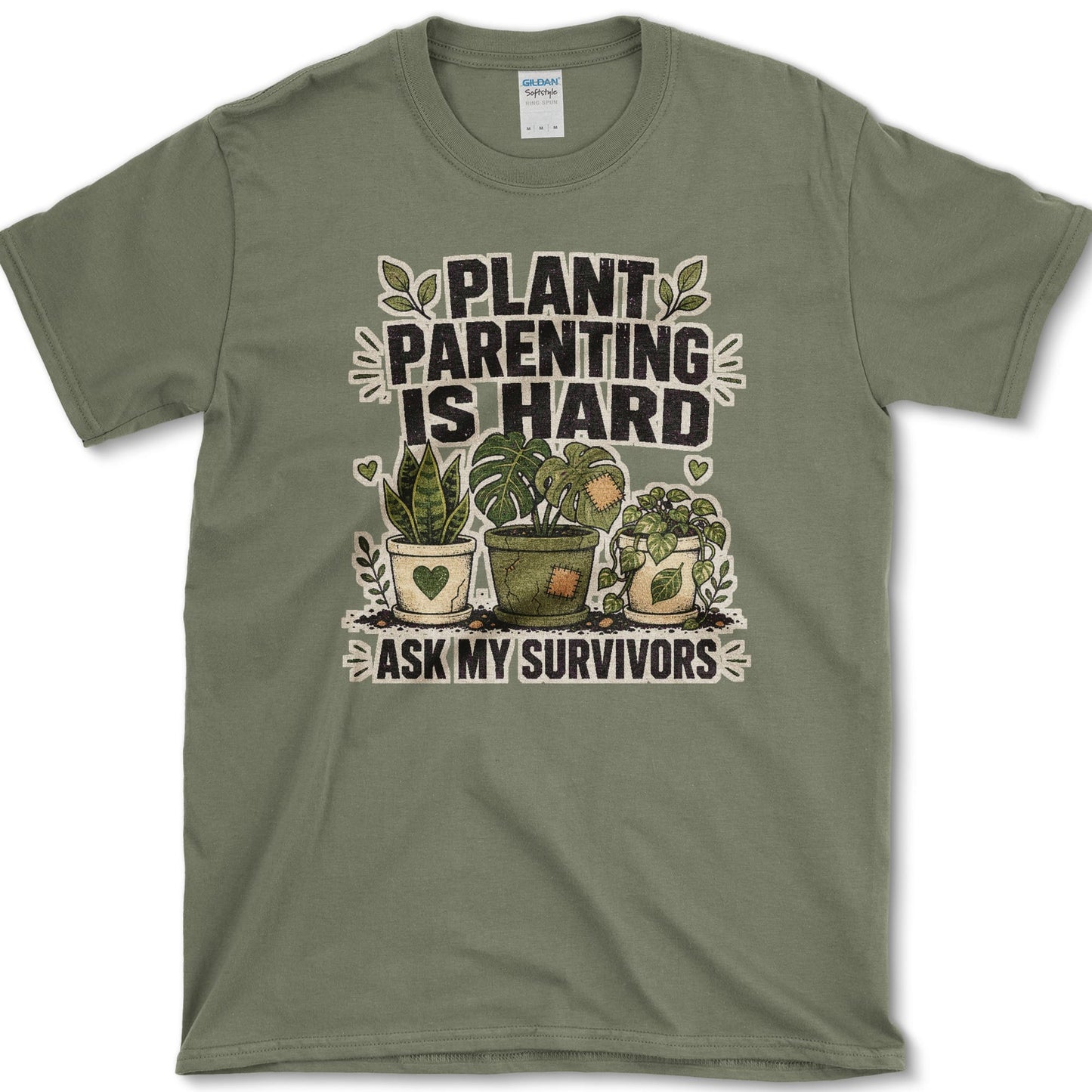 Plant Parenting T-Shirt S / Military Green Essential Tees
