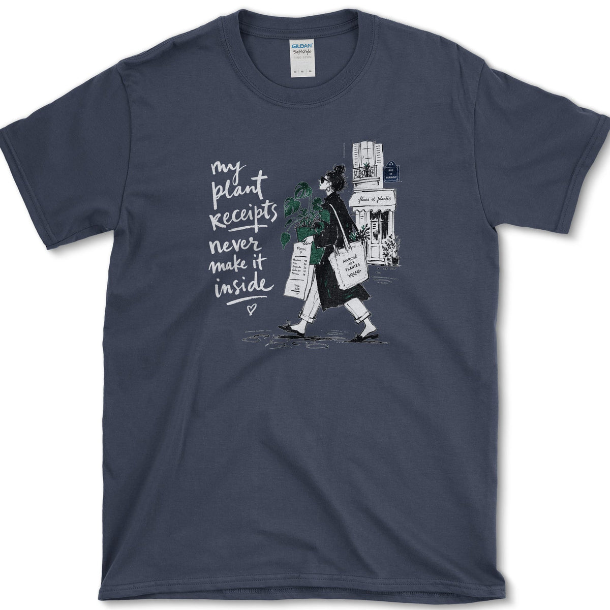 Plant Receipts T-Shirt Navy / S Essential Tees