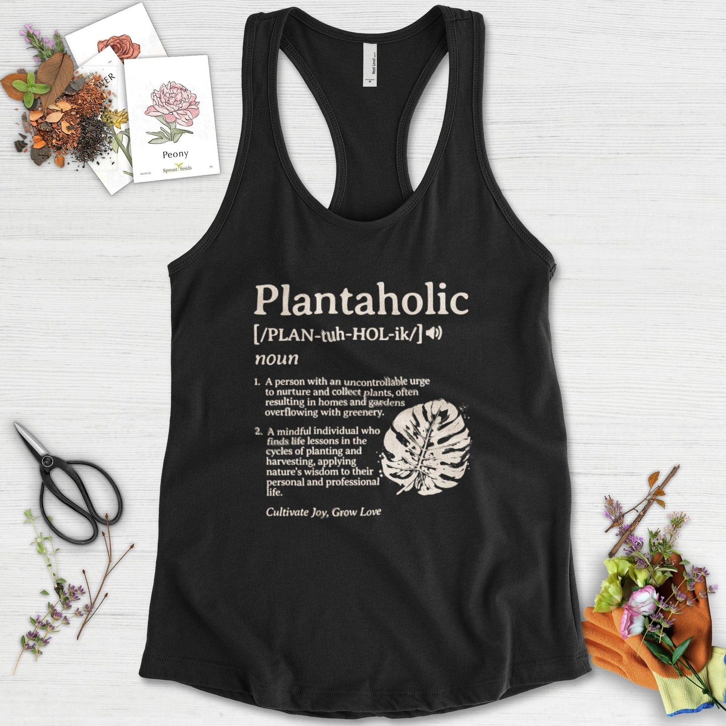 Plantaholic Definition Racerback Racerback / XS / Black Physical Item