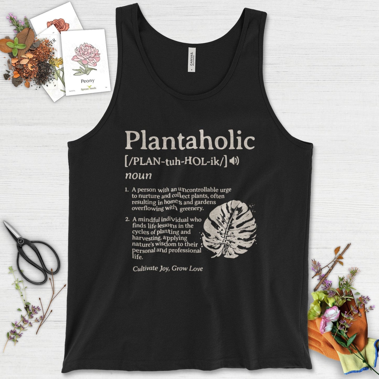 Plantaholic Definition Tank Top Black / XS Physical Item