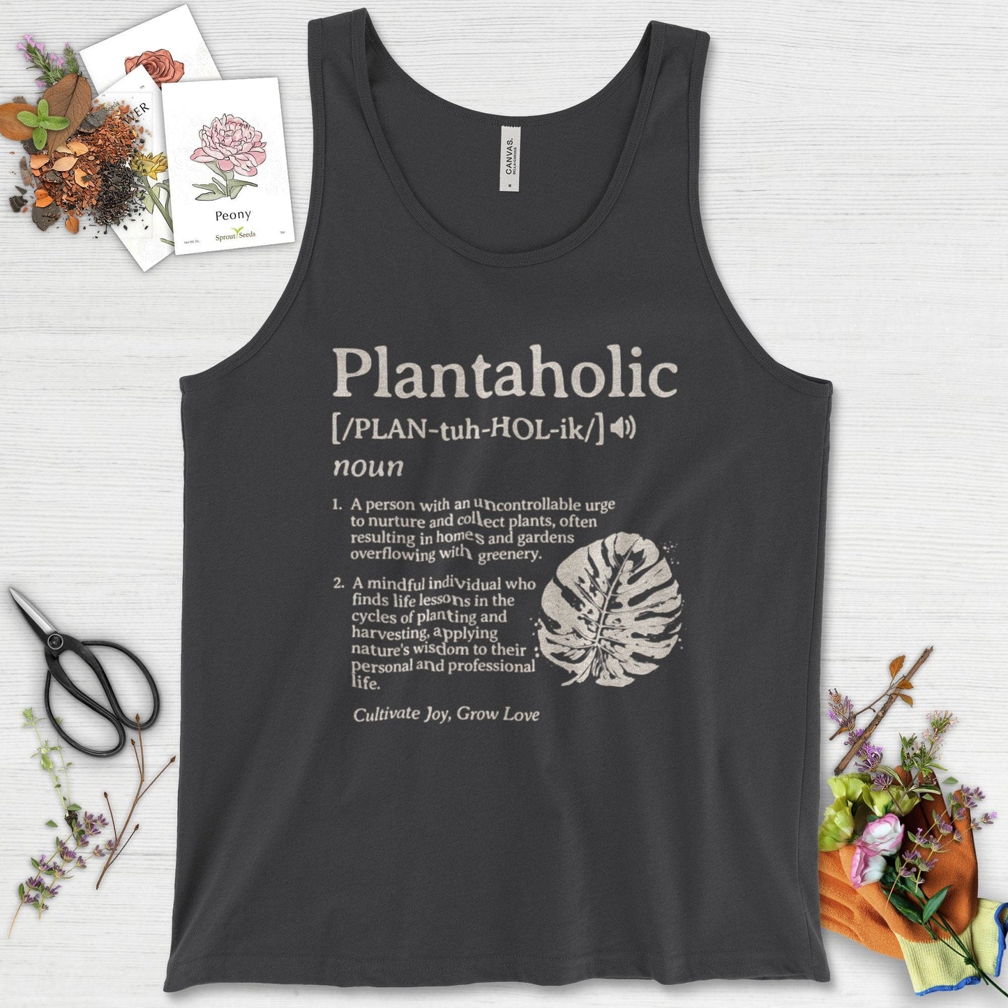Plantaholic Definition Tank Top Dark Grey / XS Physical Item