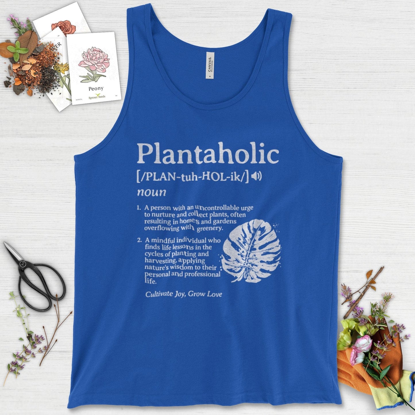 Plantaholic Definition Tank Top True Royal / XS Physical Item