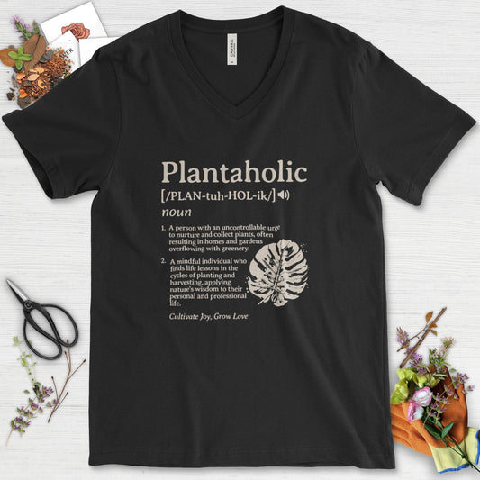 Plantaholic Definition V-Neck Black / S Physical Item