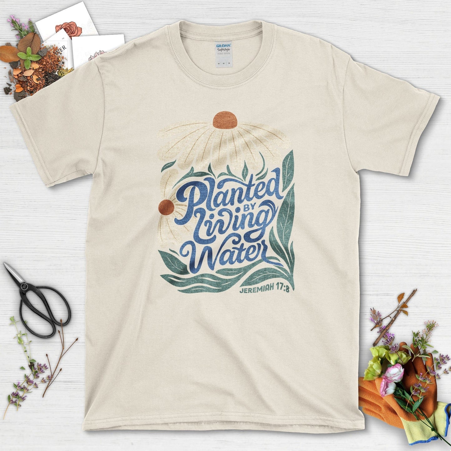 Planted by Living Water T-Shirt Essential Tees / S / Natural Physical Item