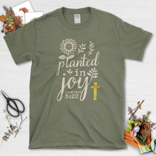 Planted in Joy T-Shirt Essential Tees / S / Military Green Physical Item