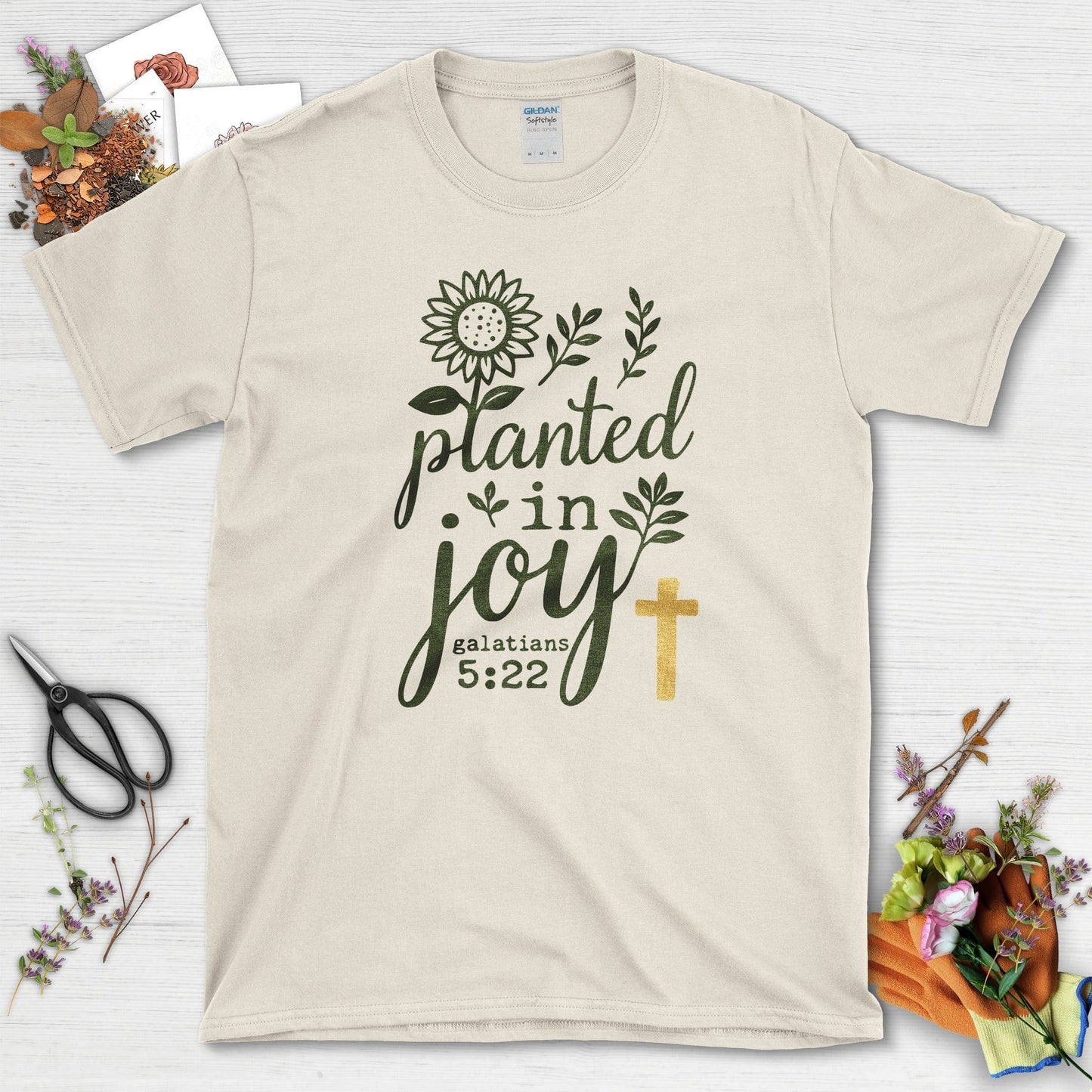 Planted in Joy T-Shirt Essential Tees / S / Natural Physical Item