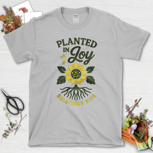 Planted in Joy T-Shirt Essential Tees / S / Sport Grey Physical Item