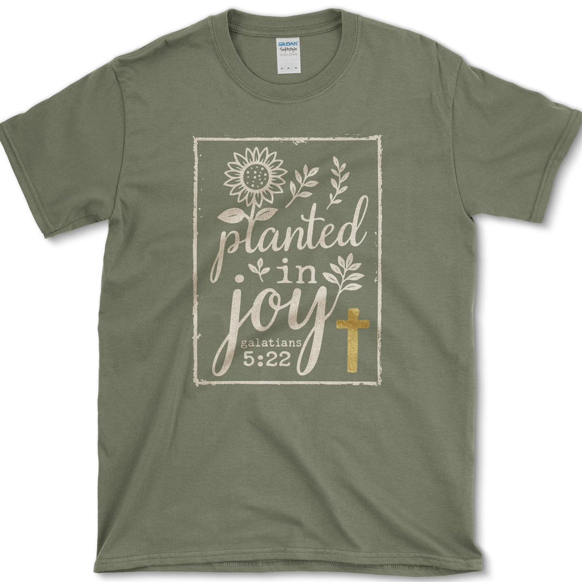 Planted In Joy T-Shirt S / Military Green Essential Tees