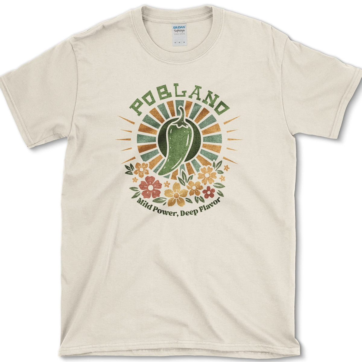 Poblano Pepper Garden Power T-Shirt Natural / S Essential Tees