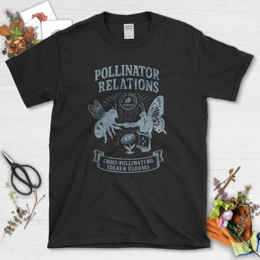 Pollinator Relations Cross-Pollinating T-Shirt Black / S Physical Item
