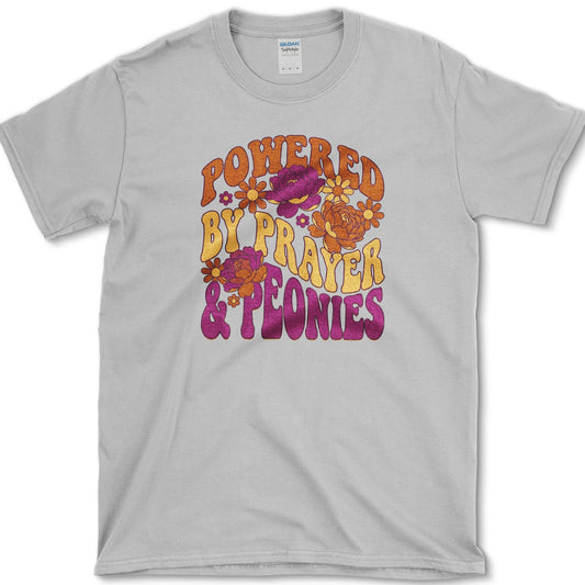Prayer And Peonies T-Shirt Sport Grey / S Essential Tees