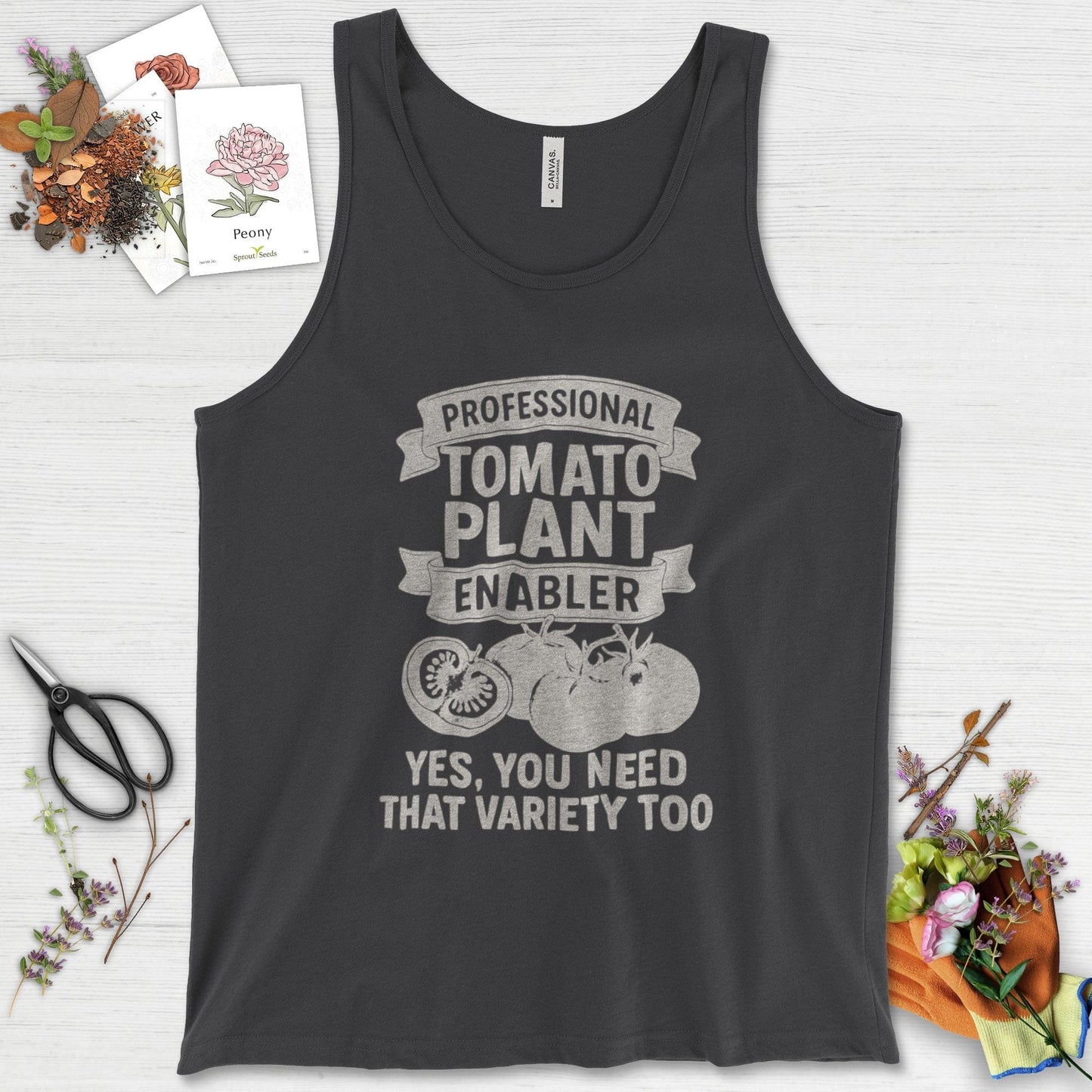 Professional Tomato Plant Enabler Tank Top Dark Grey / XS Physical Item