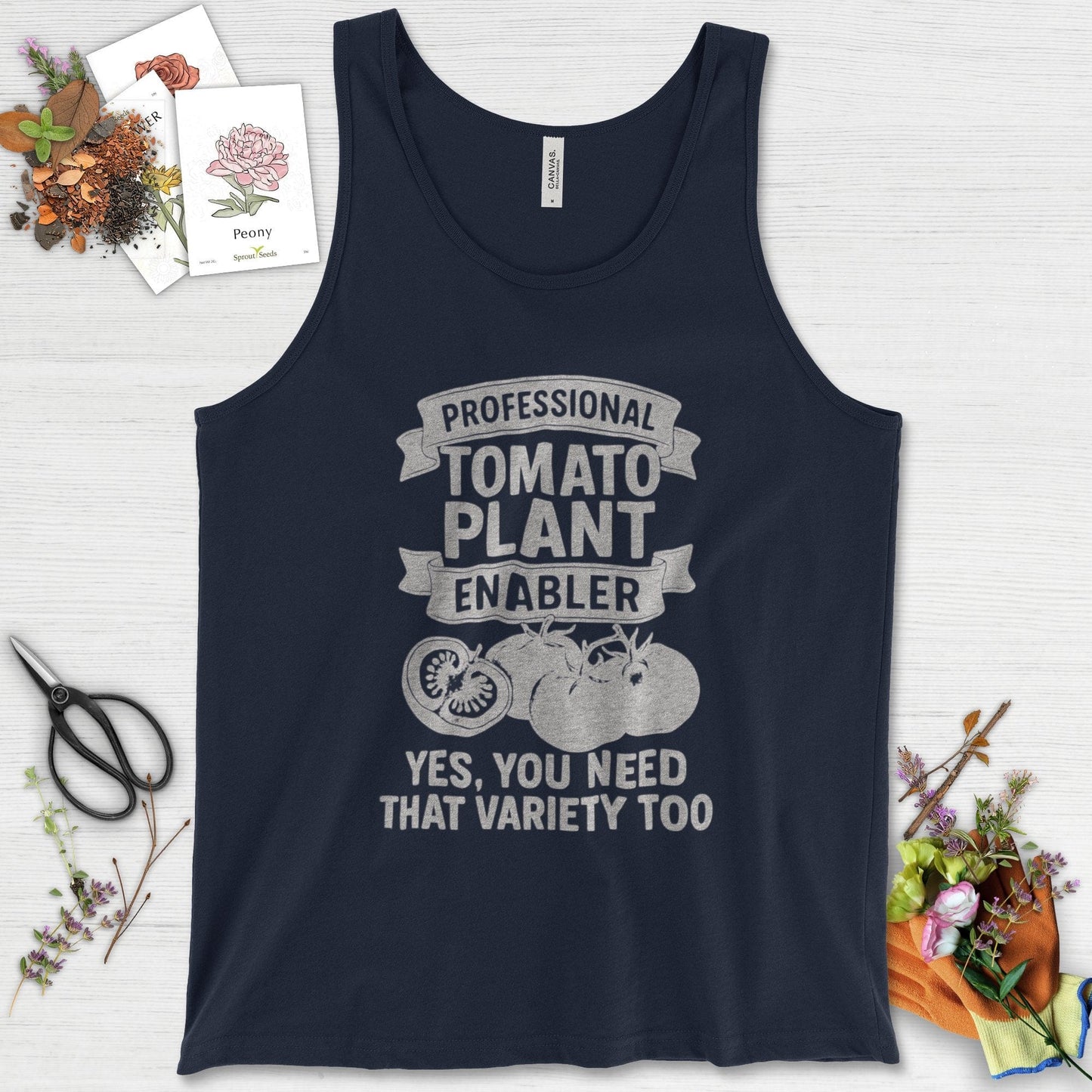 Professional Tomato Plant Enabler Tank Top Navy / XS Physical Item