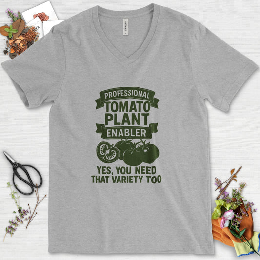 Professional Tomato Plant Enabler V-Neck Athletic Heather / S T-Shirt