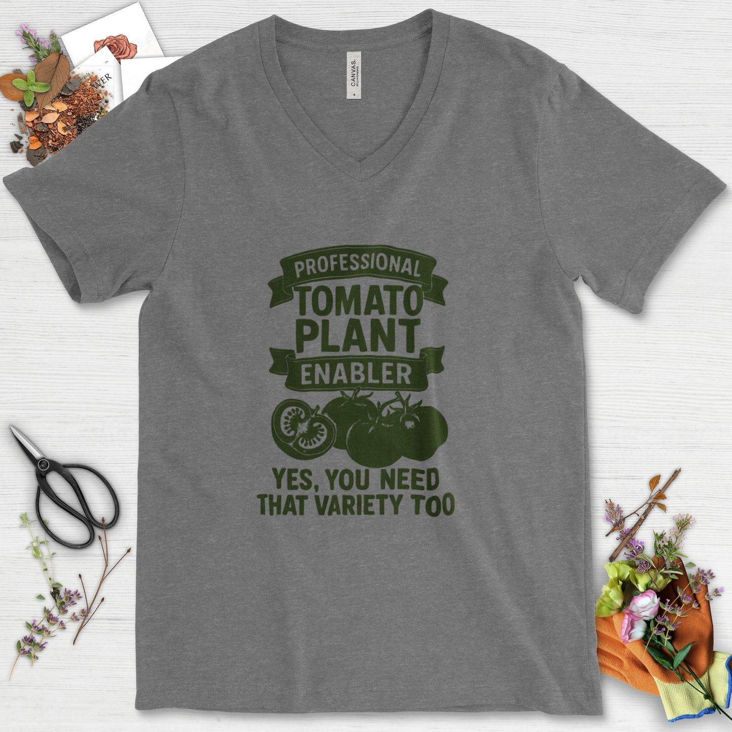 Professional Tomato Plant Enabler V-Neck Deep Heather / S T-Shirt