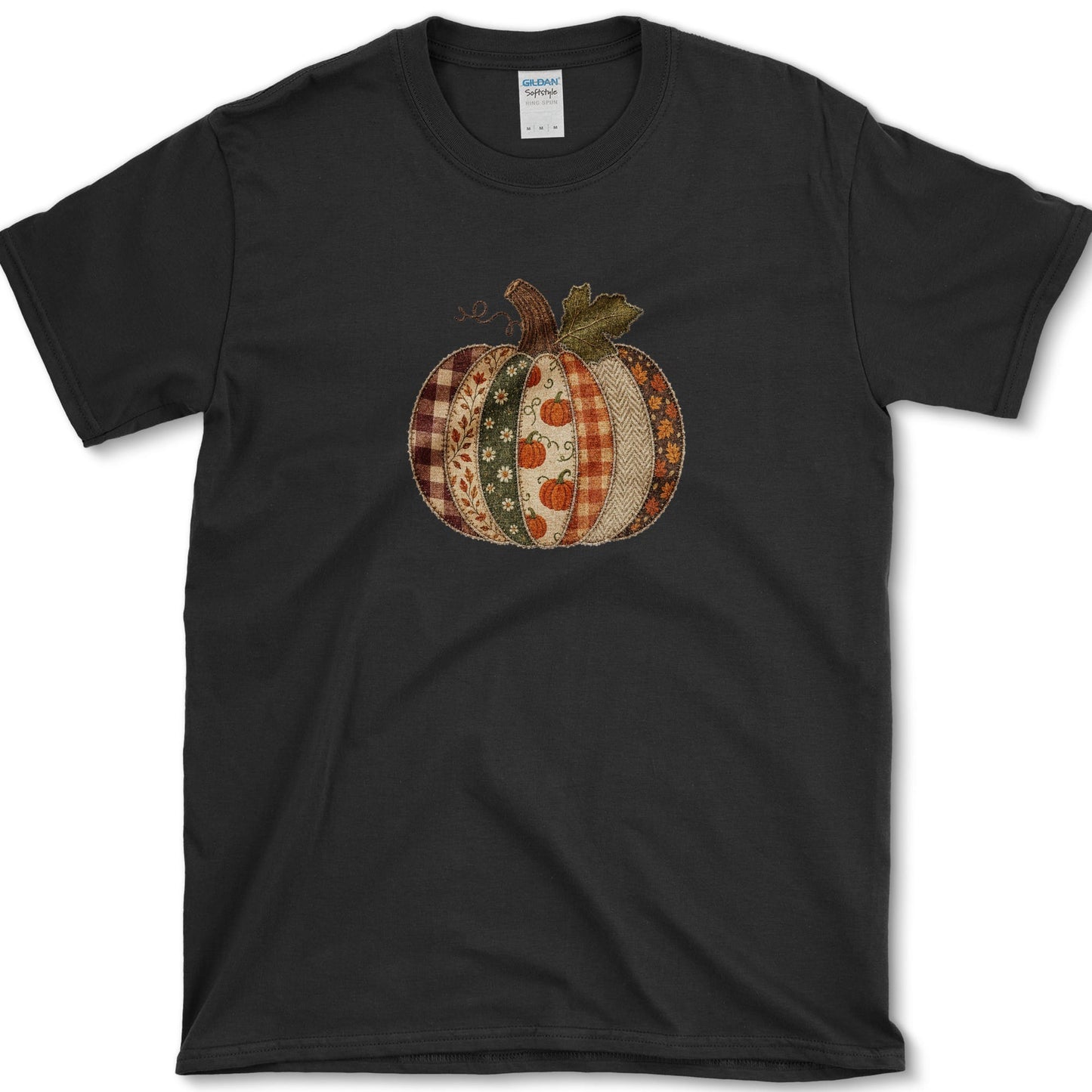 Pumpkin Patchwork T-Shirt Black / S Essential Tees