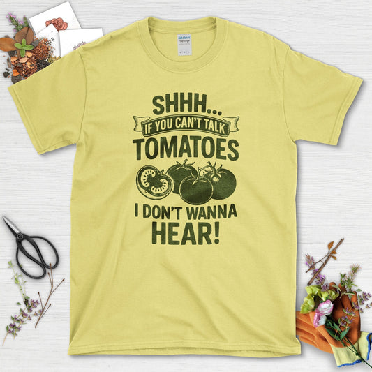 Quiet Tomatoes Humor T-Shirt Cornsilk / S Physical Item