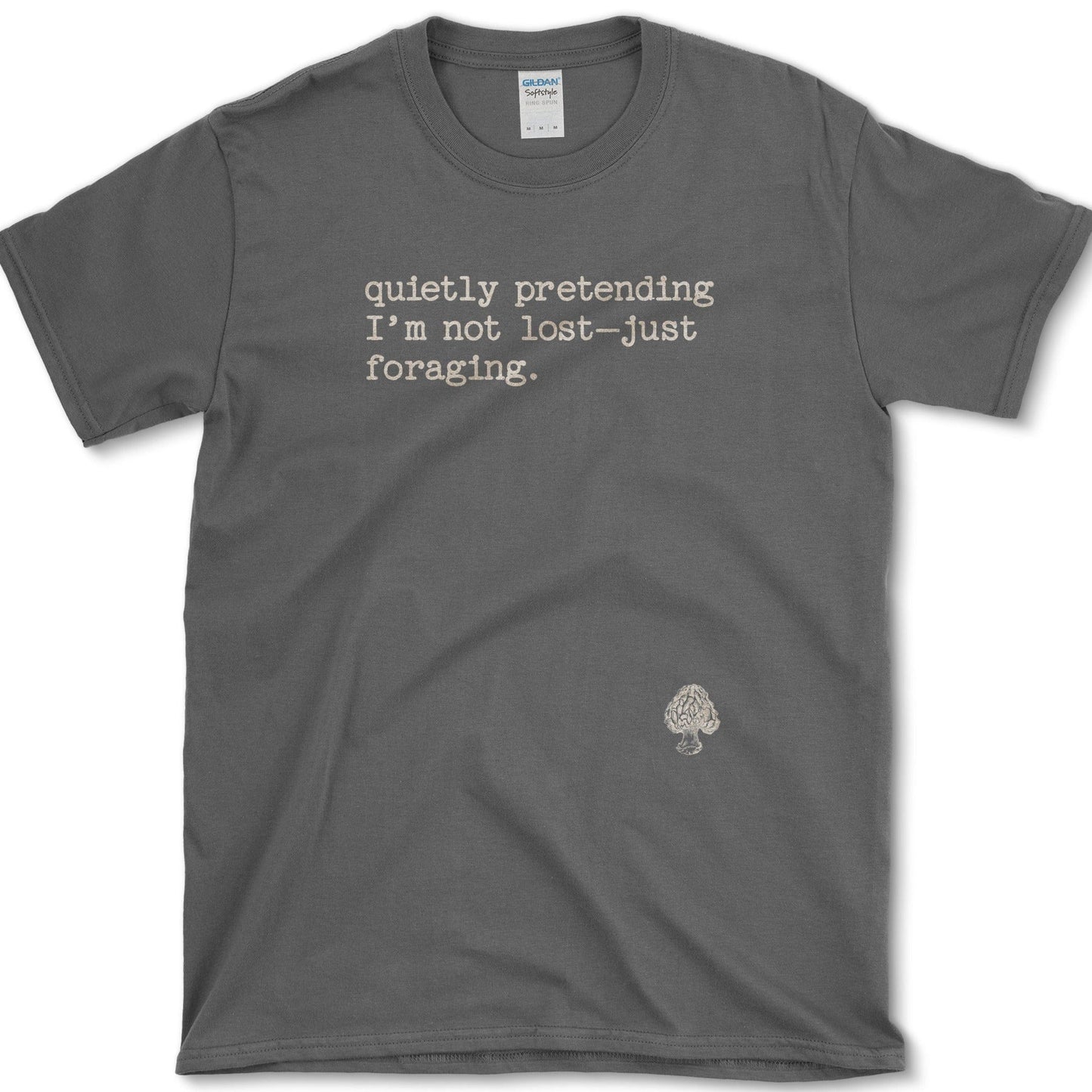 Quietly Pretending Foraging T-Shirt Essential Tees / S / Dark Heather Physical Item