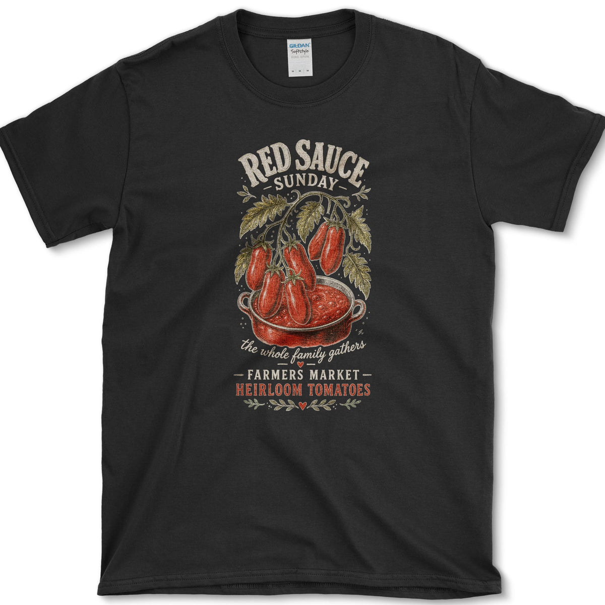 Red Sauce Sunday T-Shirt S / Black Essential Tees