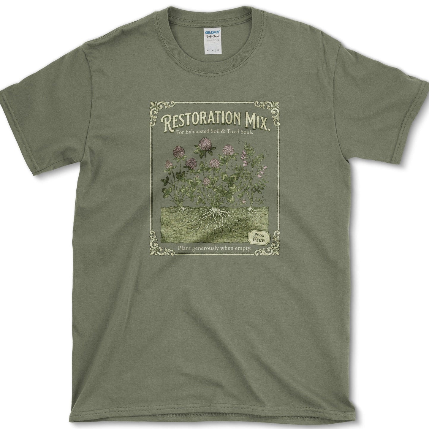 Restoration Mix T-Shirt Essential Tees / S / Military Green Physical Item