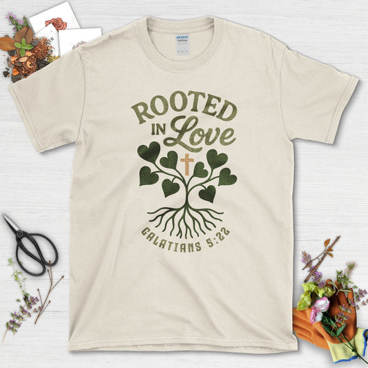 Rooted in Love T-Shirt Essential Tees / S / Natural Physical Item