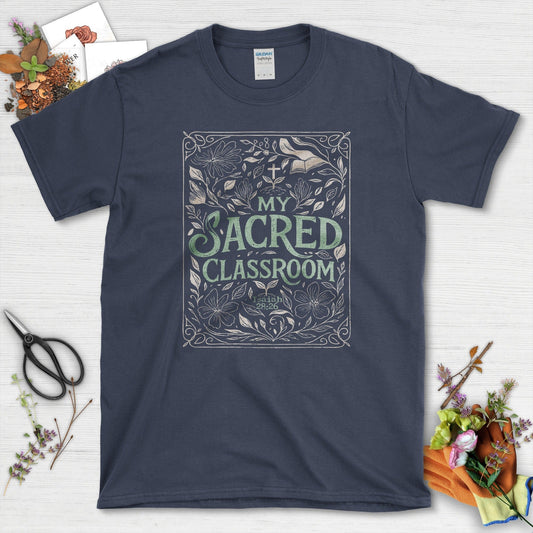 Sacred Classroom T-Shirt Essential Tees / S / Navy Physical Item